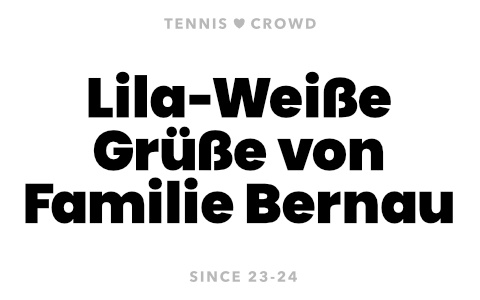 Lila-Weiße Grüße von Familie Bernau